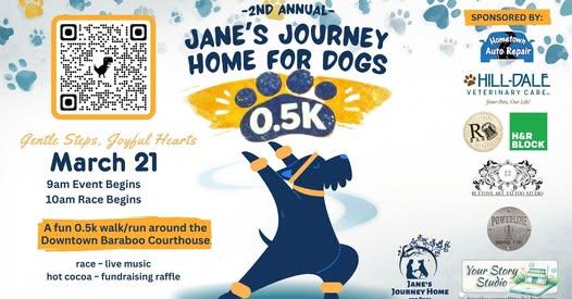 Jane's Journey Home for Dogs 0.5K Senior Dog Dash 2026