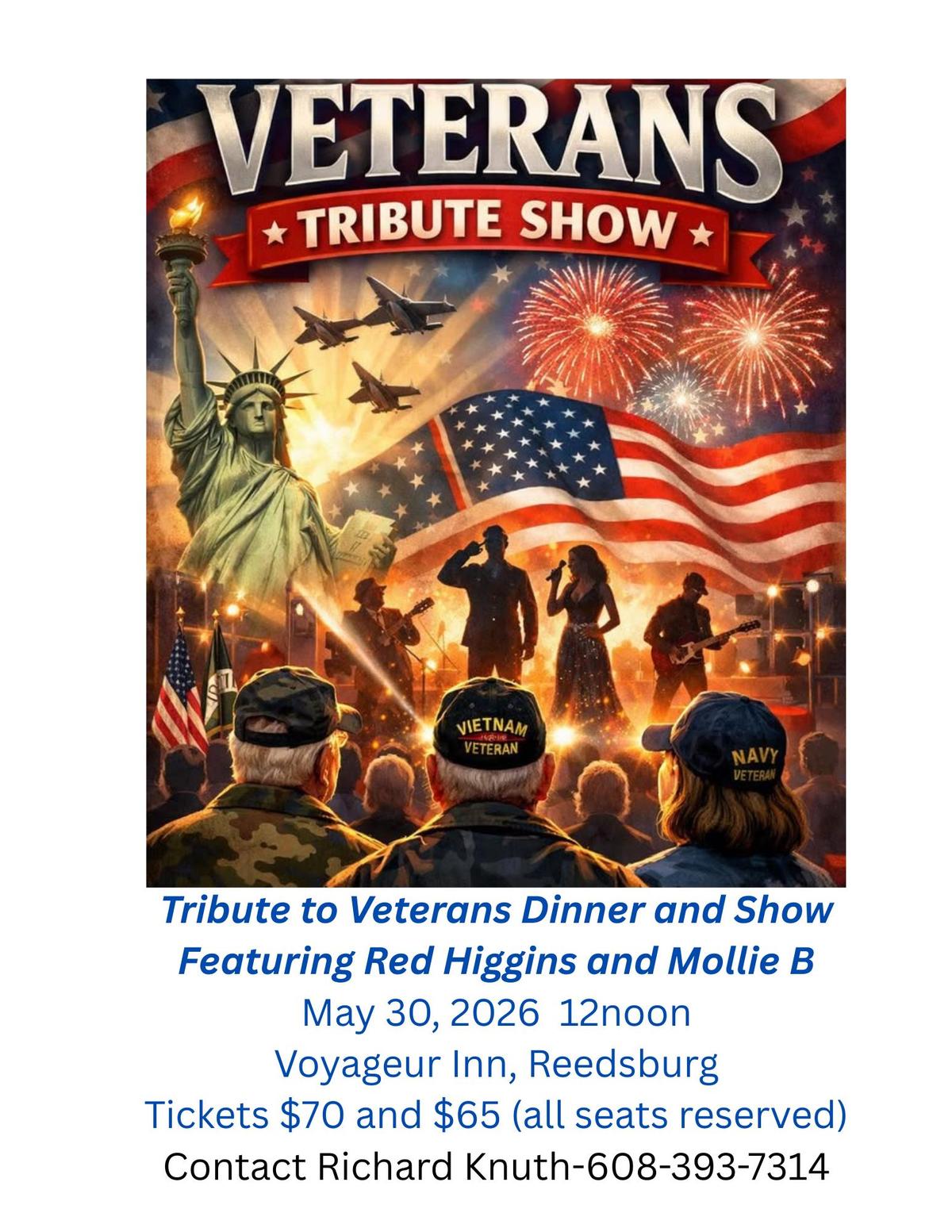Tribute to Veterans Dinner and Show Featuring Red Higgins and Mollie B