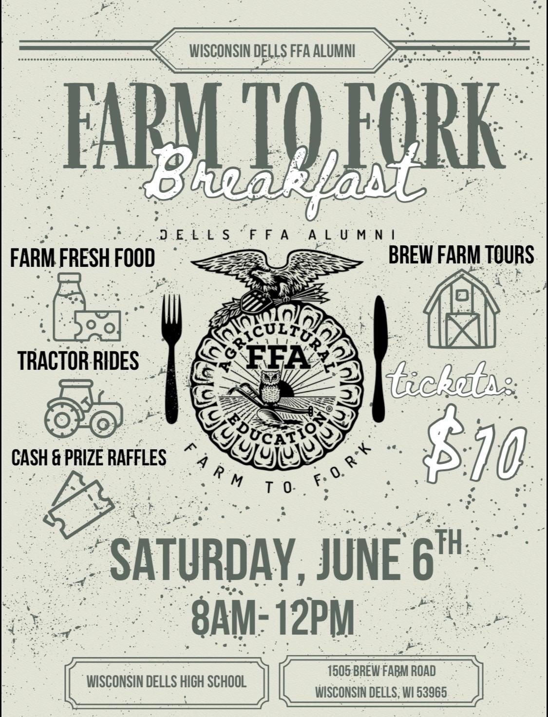 Wisconsin Dells FFA Alumni and Supporters Farm to Fork