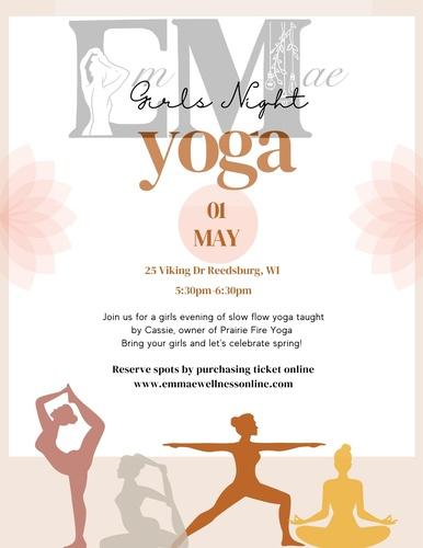 Girls Night Yoga at EmMae Wellness Shop