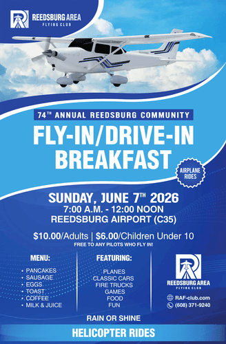 Reedsburg's Fly-In/Drive-in Breakfast